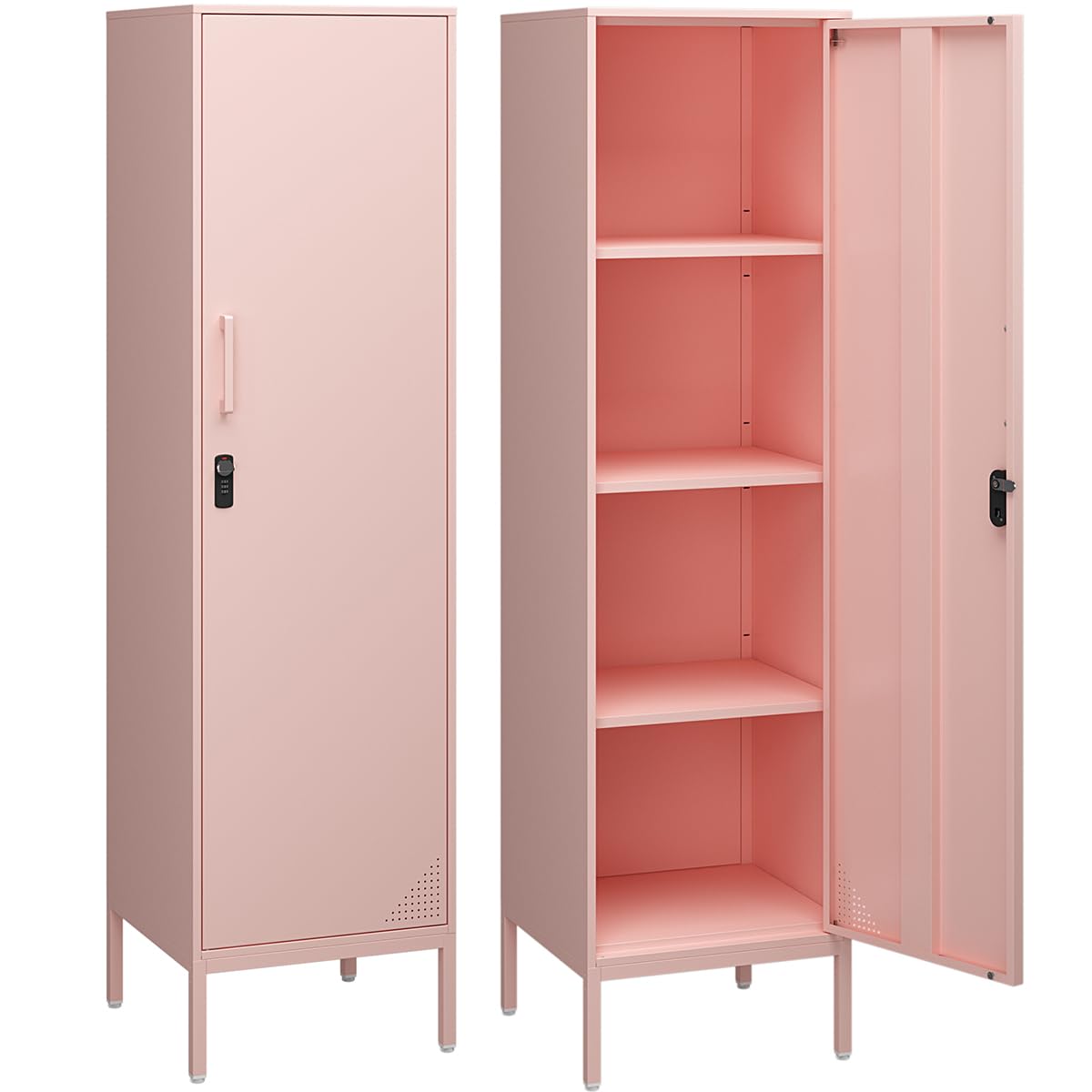 Amazon.com: Steehoom Metal Locker with Lock, Lockable Pink Storage